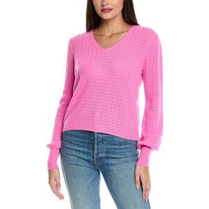 &Isla Womens  Dion Pointelle Cashmere Sweater, Pink